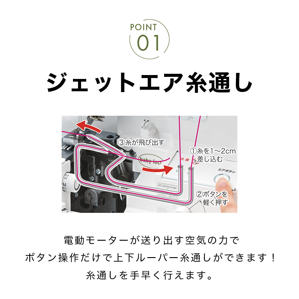 【カート追加で特別割引】babylock ベビーロック 4本糸ロックミシン 糸取物語WAVE BL69WJ