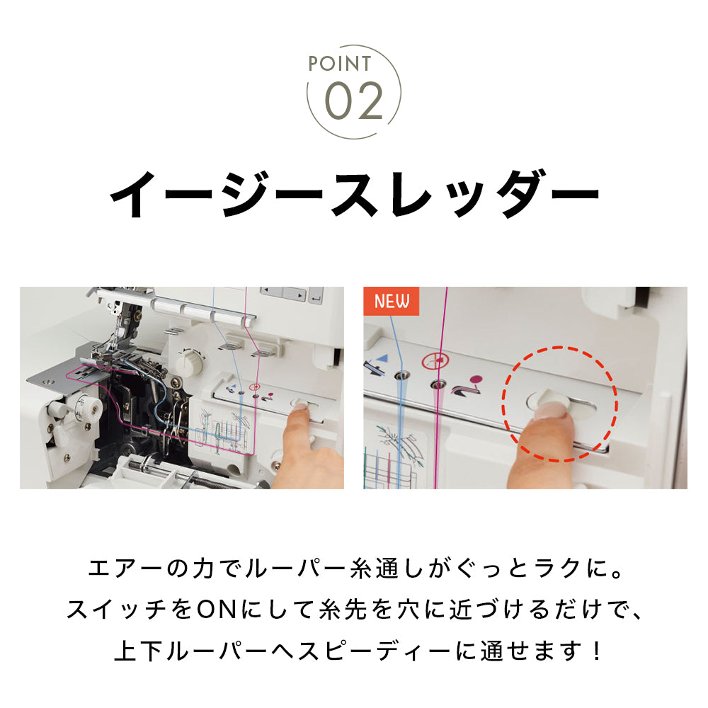 JUKI ジューキ 4本糸ロックミシン Airy エアリー MO-3000