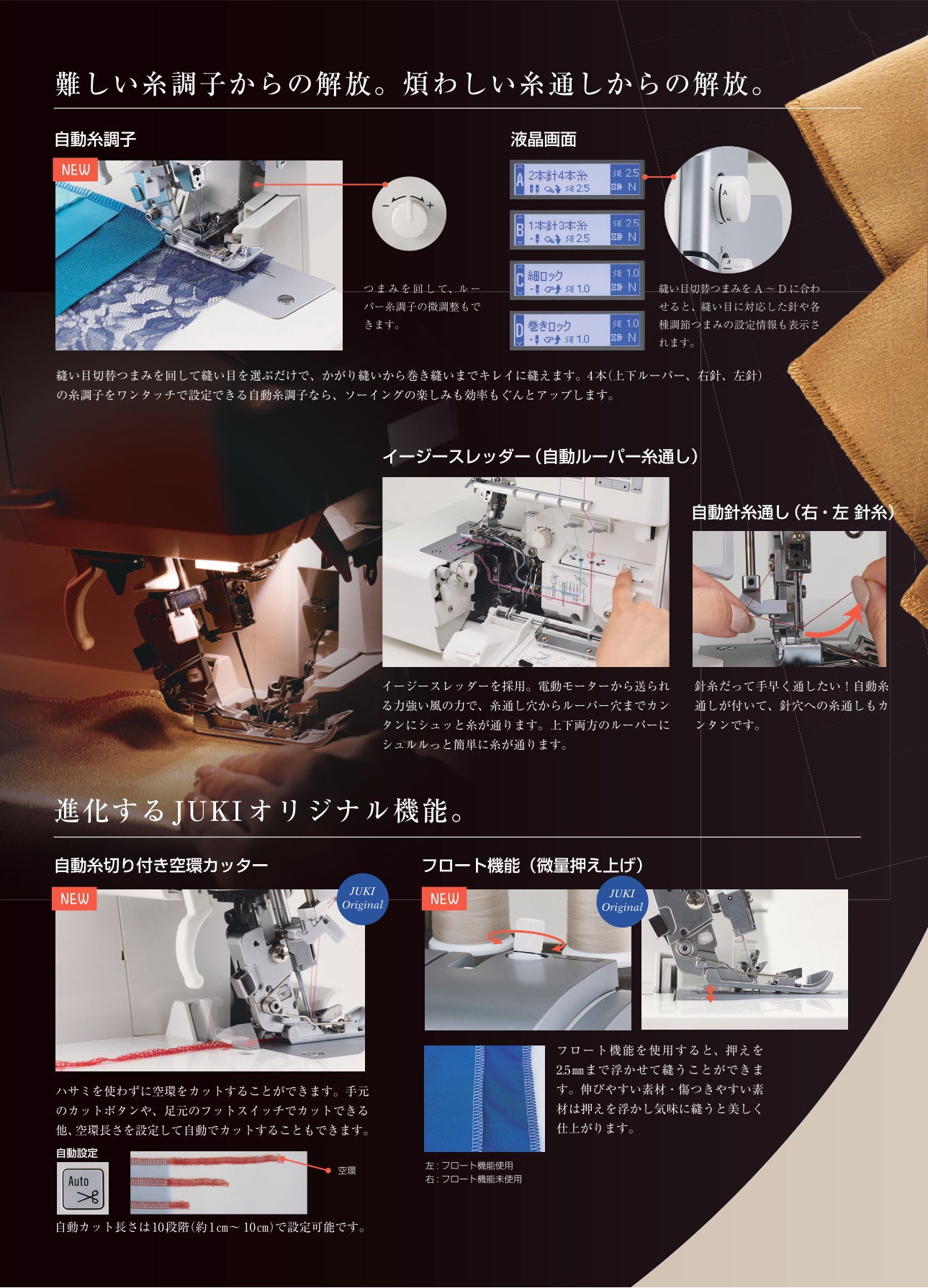 JUKI ジューキ 4本糸ロックミシン Airy エアリー MO-3000