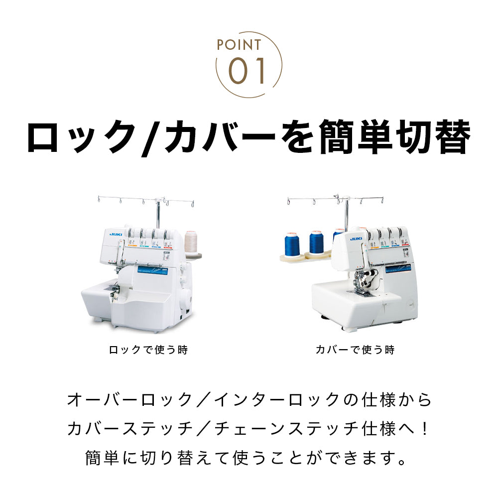 JUKI ジューキ 2・3・4・5本糸ロックミシン/カバーステッチミシン MO