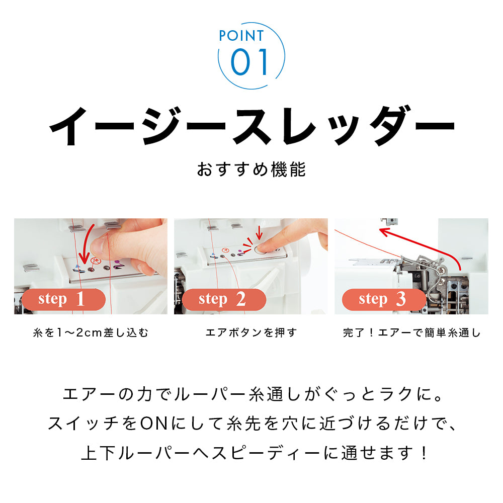 JUKI ジューキ 4本糸ロックミシン シュルル MO-1000M