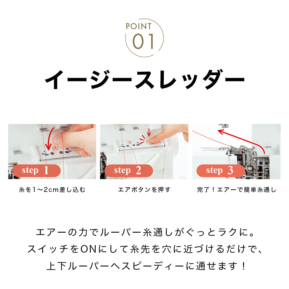 お問い合わせ品】JUKI ジューキ 4本糸ロックミシン シュルル MO-1000ML