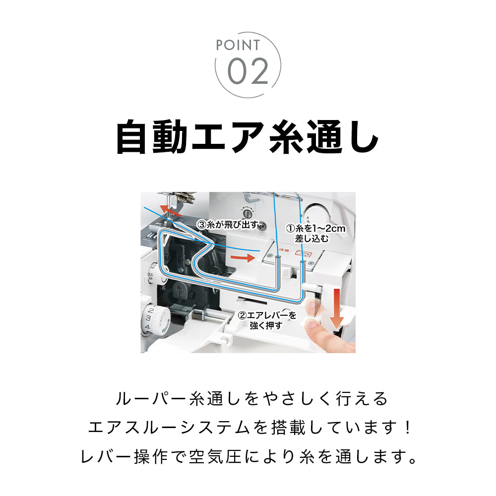 babylock ベビーロック 3本糸ロックミシン 糸取物語 BLS-2A