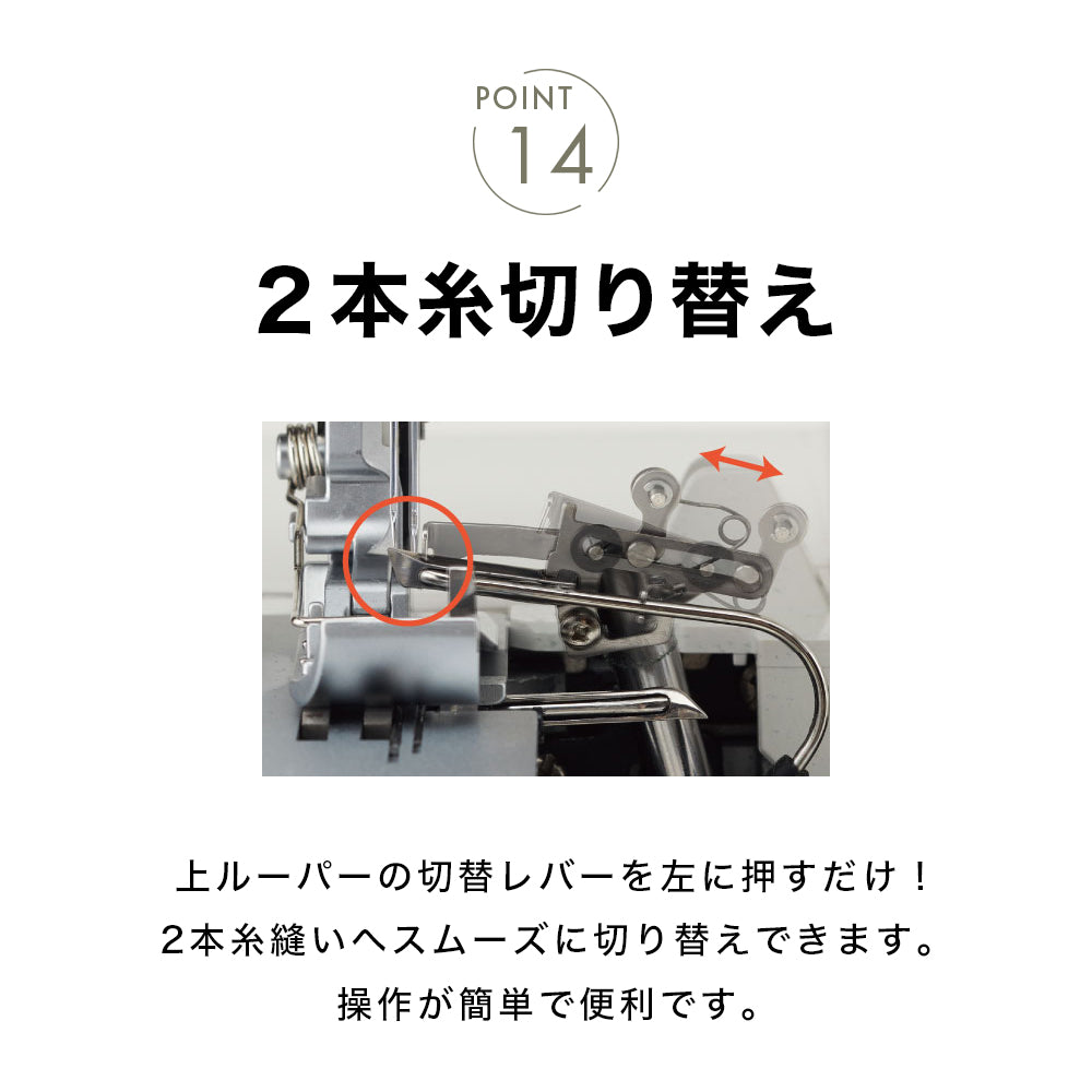JUKI ジューキ Airy エアリー 4本糸ロックミシン MO-3000