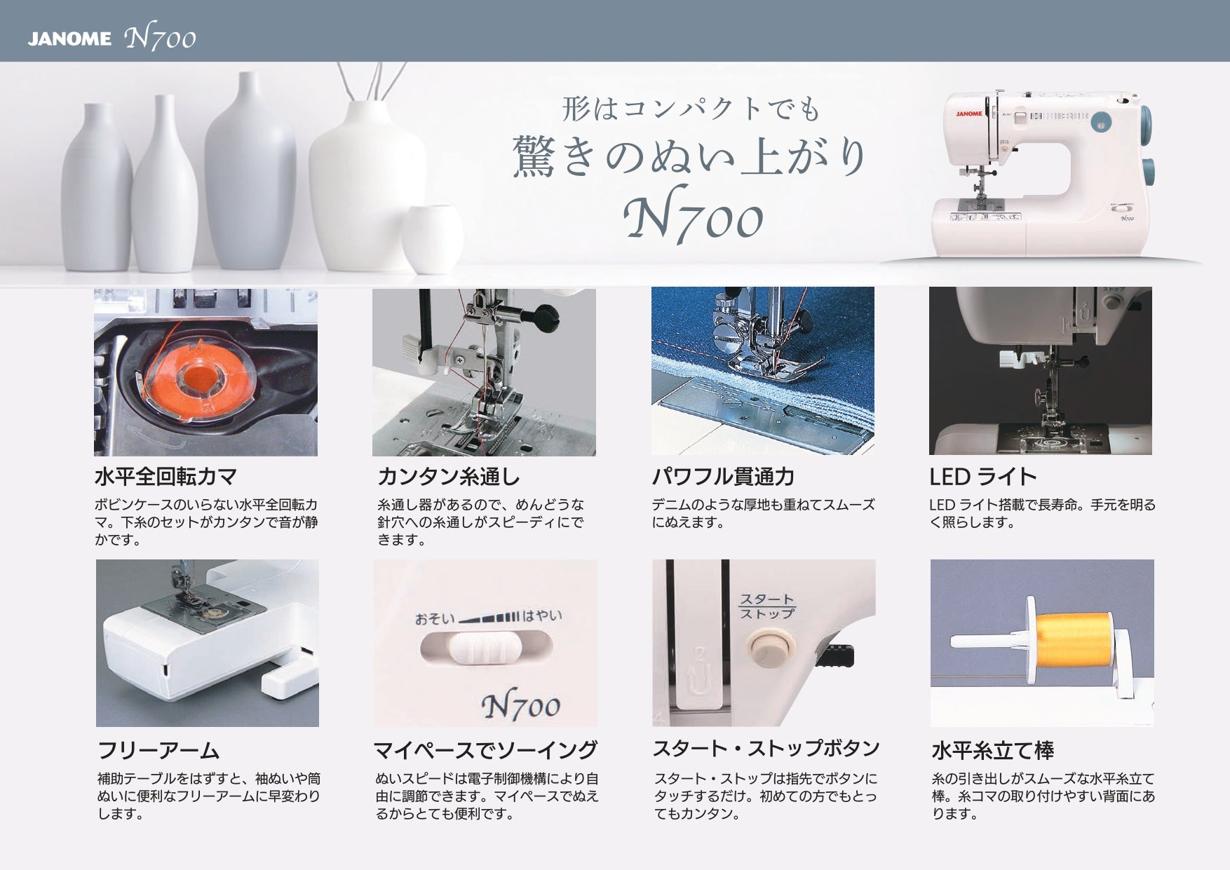 JANOME ジャノメ 電子ミシン N700