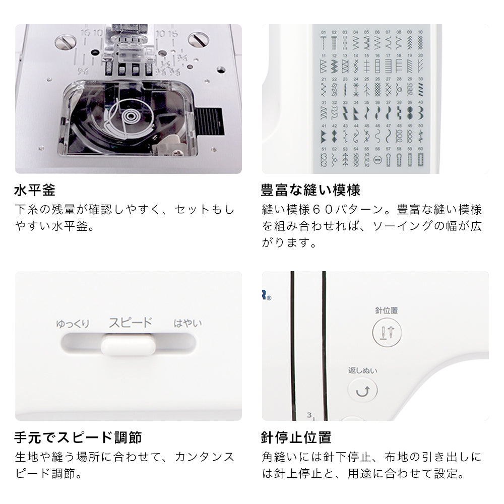 JAGUAR ジャガー コンピューターミシン KJM-3001/W