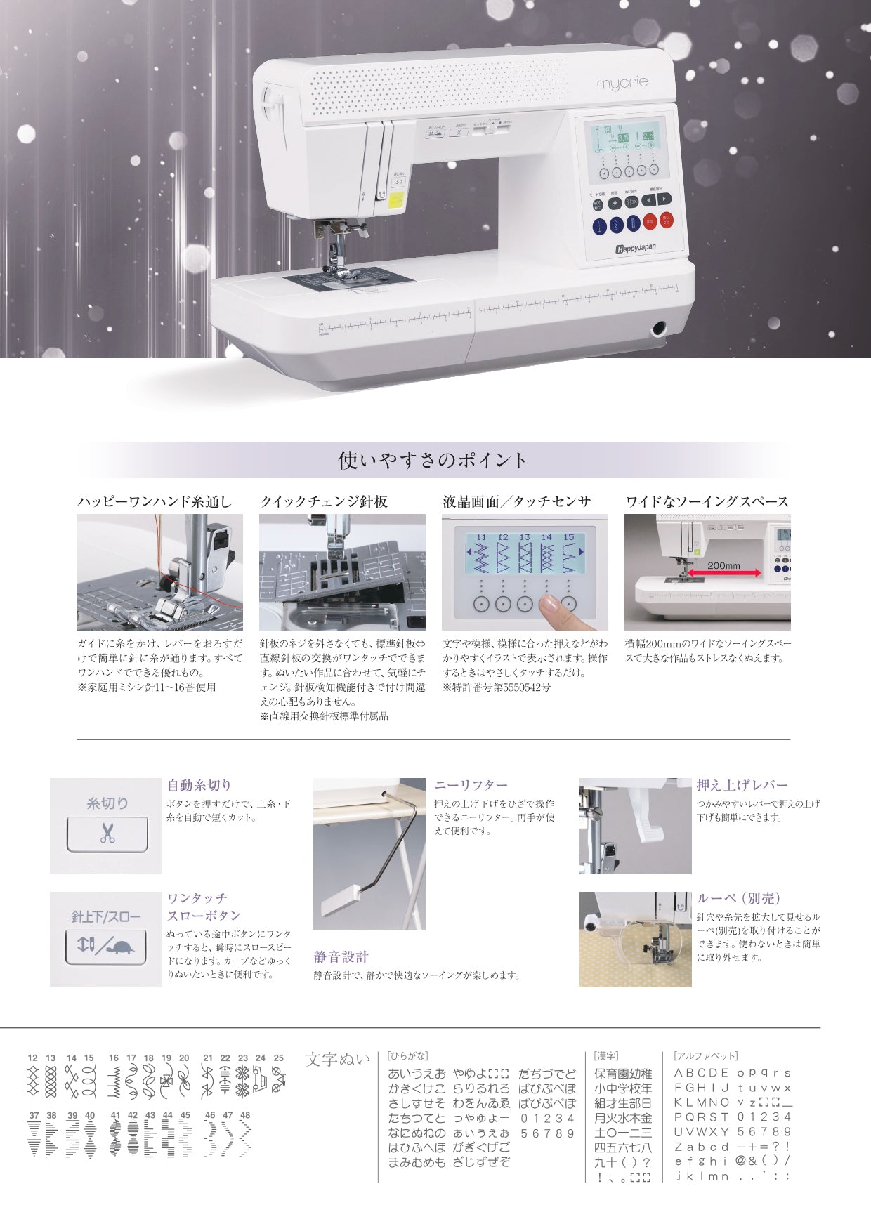 HappyJapan ハッピージャパン コンピューターミシン mycrie ミクリエ FFH-6000
